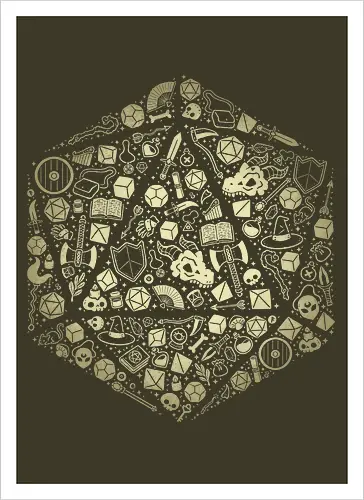 Pen and Paper d20 Doodle