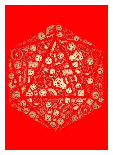 Pen and Paper d20 Doodle