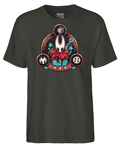 Hornet Triad - games, indie games, hornet, silksong, Bug Knight, silk song, hollow, metroidvania - Fairtrade T-Shirt