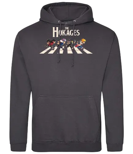 The Hokages - Shinobi, anime, manga, abbey road, chibi, cute, running, ninja, hokage, hashirama, tobirama, minato, ninjas - Standard Hoodie