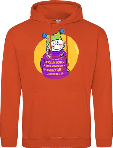 Die meisten Menschen werden im Alter wunderlich... - Ringelpullisprüche, Ringeldinger, streifenweise, Spruch, Weisheit, Motivation, Ringelpulli, SprücheShirt, Cartoon Illustration, Alter. Statement, Handgezeichnet, Humor, Selbstironie, Streifenpulli, Spruchshirt, deutsch - Standard Hoodie