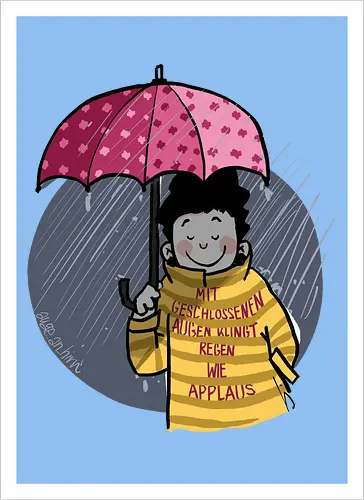 Mit geschlossenen Augen...