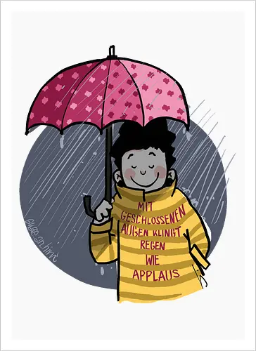 Mit geschlossenen Augen...