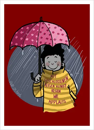 Mit geschlossenen Augen...