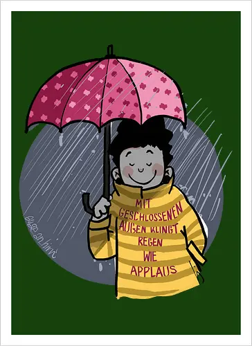 Mit geschlossenen Augen...