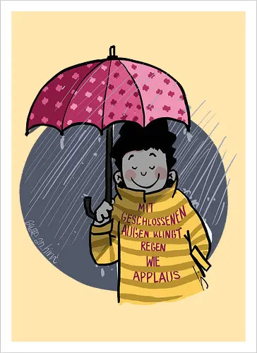 Mit geschlossenen Augen...