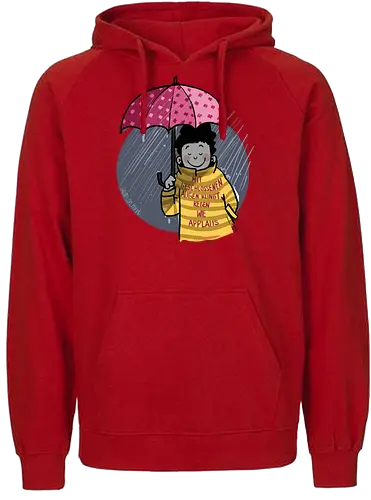 Mit geschlossenen Augen... - Ringelpullisprüche, Ringeldinger, streifenweise, Spruch, Weisheit, Motivation, Ringelpulli, SprücheShirt, Cartoon Illustration, Statement, Handgezeichnet, Humor, Selbstironie, Streifenpulli, Spruchshirt, deutsch - Fairtrade Hoodie