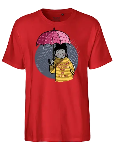 Mit geschlossenen Augen... - Ringelpullisprüche, Ringeldinger, streifenweise, Spruch, Weisheit, Motivation, Ringelpulli, SprücheShirt, Cartoon Illustration, Statement, Handgezeichnet, Humor, Selbstironie, Streifenpulli, Spruchshirt, deutsch - Fairtrade T-Shirt