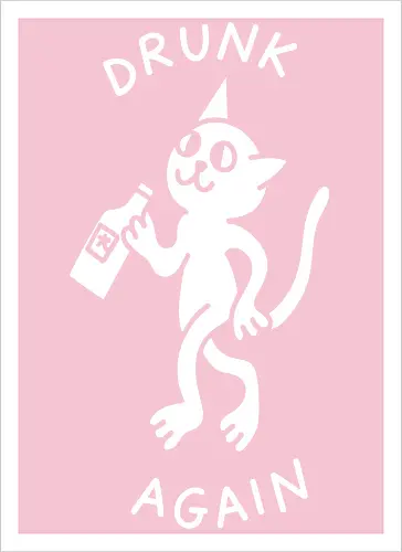  Drunk Again Cat