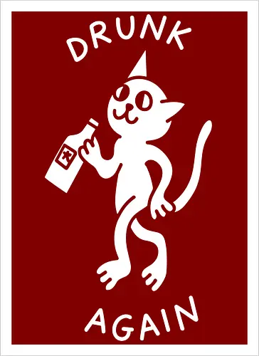  Drunk Again Cat
