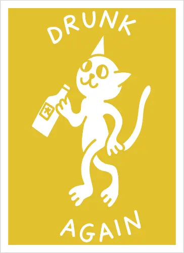  Drunk Again Cat