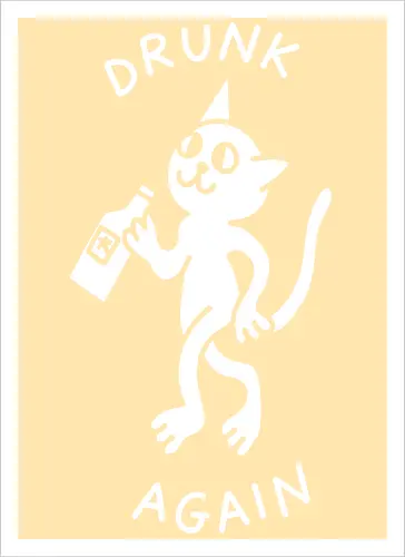  Drunk Again Cat