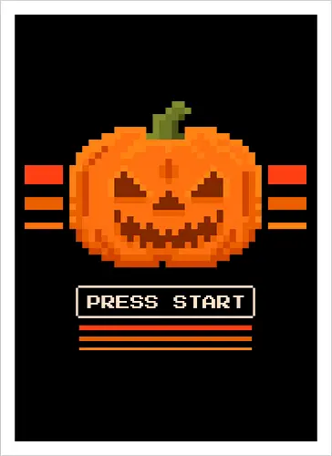 Pixel Pumpkin Press Start Retro Halloween