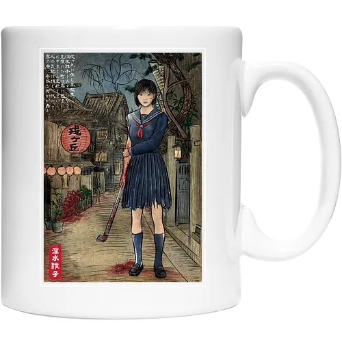 Hinako in Japan woodblock