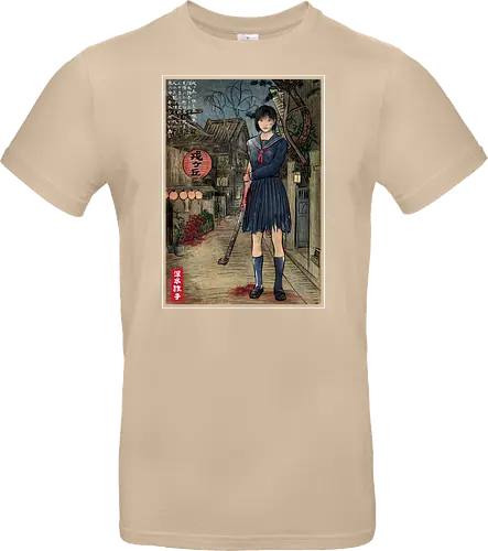 Hinako in Japan woodblock