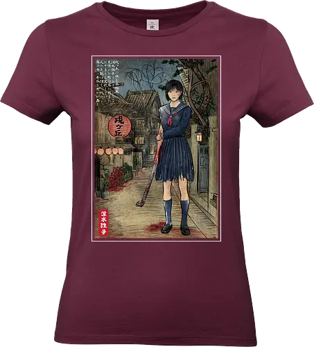 Hinako in Japan woodblock - Standard T-Shirt (Frauen)