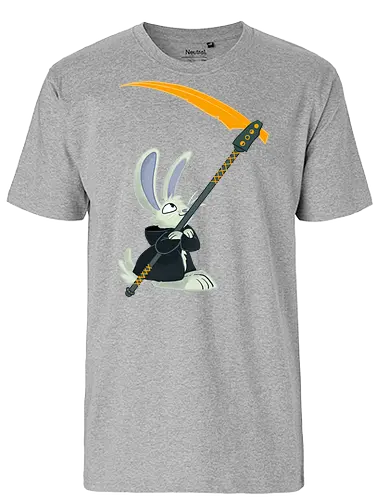 Reaper Bunny (ohne Background) - Comic, Hase, Bunny, Reaper, Tod, sense, scythe - Fairtrade T-Shirt