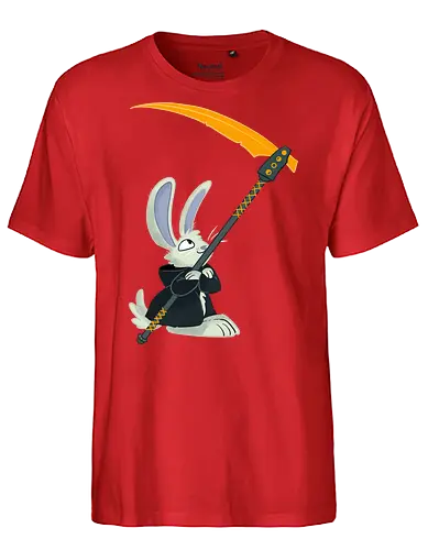 Reaper Bunny (ohne Background) - Comic, Hase, Bunny, Reaper, Tod, sense, scythe - Fairtrade T-Shirt