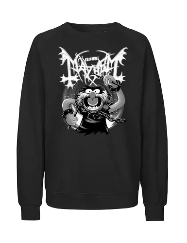 Animal Mayhem - Animal, puppet, Drummer, Mayhem, black metal, band - Fairtrade Sweatshirt