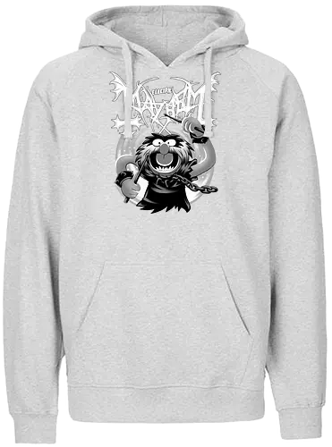 Animal Mayhem - Animal, puppet, Drummer, Mayhem, black metal, band - Fairtrade Hoodie