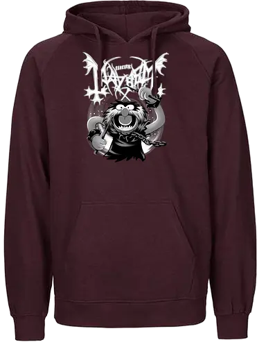 Animal Mayhem - Animal, puppet, Drummer, Mayhem, black metal, band - Fairtrade Hoodie