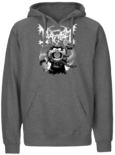 Animal Mayhem - Animal, puppet, Drummer, Mayhem, black metal, band - Fairtrade Hoodie