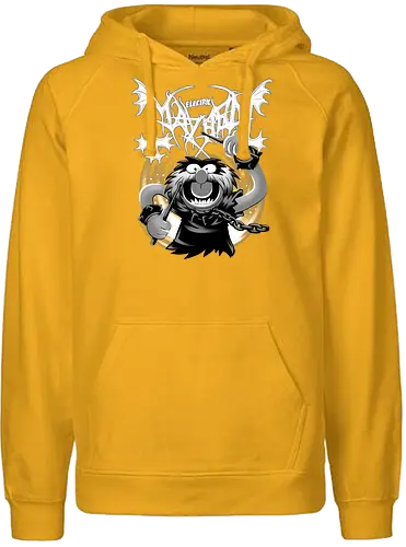 Animal Mayhem - Animal, puppet, Drummer, Mayhem, black metal, band - Fairtrade Hoodie