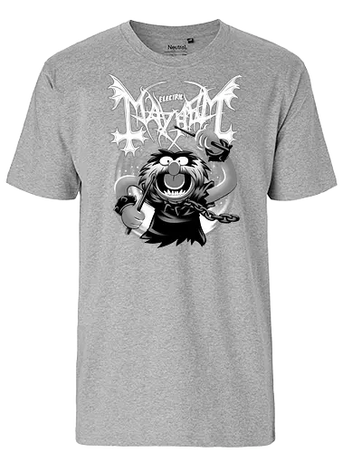 Animal Mayhem - Animal, puppet, Drummer, Mayhem, black metal, band - Fairtrade T-Shirt