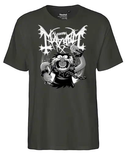 Animal Mayhem - Animal, puppet, Drummer, Mayhem, black metal, band - Fairtrade T-Shirt