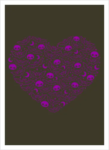 Kawaii Goth Bat Heart