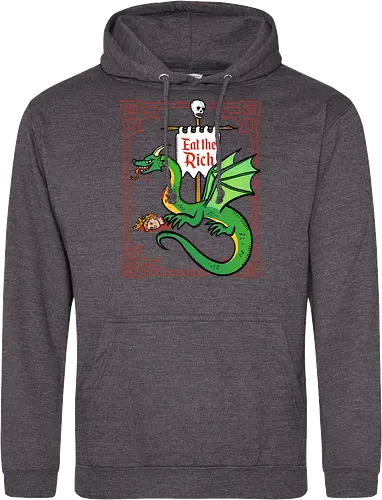 Eat the Rich - Drache, Dragon, Fantasy, Mittelalter - Standard Hoodie