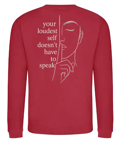 Your Loudest Self Back - Simlow, Twitch, Streamer, Katze, Chaos, Liebe, Herz - Sweatshirt