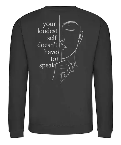 Your Loudest Self Back - Simlow, Twitch, Streamer, Katze, Chaos, Liebe, Herz - Sweatshirt