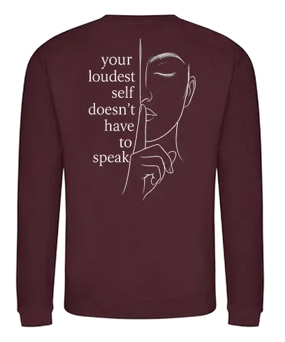 Your Loudest Self Back - Simlow, Twitch, Streamer, Katze, Chaos, Liebe, Herz - Sweatshirt