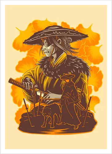 Vengeful Spirit - Ghost of Yotei, Atsu, Game - Kunstdruck