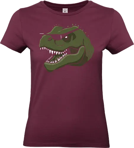  Just Dino It - T-Rex, dinosaur, Nike parody, Just Dino It, swoosh, funny gym, paleo humor, fan art, t-shirt design, art print, cool graphic, edgy, minimalist, pop culture, prehistoric, fitness meme, nerdy - Standard T-Shirt (Frauen)