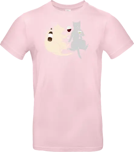 Cat Happy Hour - Cat wine, funny cat, happy hour, drinking, cocktails, wine lover, cat lover gift, minimalist, quirky humor, t-shirt design, art print, martini, funny graphic, sophisticated cat, tipsy - Standard T-Shirt