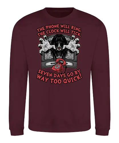 Horror Movie Girl Poem - Classic Horror, Classic, Horror, Horror Movies, Horror Movie, Retro, Retro Vintage, Vintage, Poems, Poem, Book, Japanese, Spooky Season, Spooky, Spooky Art, Scary, Ghost, Girl, Tv, Television, Phone - Sweatshirt