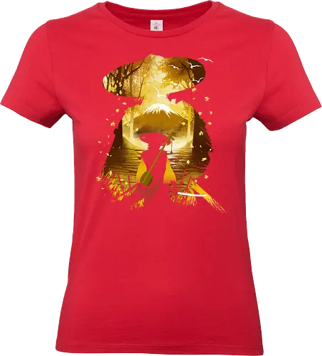 Mount of Yotei Warrior - horror, zombies, anime, kawai, hill, nature, video games, gaming, games gamers, japan, japanese, silent, landscape - Standard T-Shirt (Frauen)