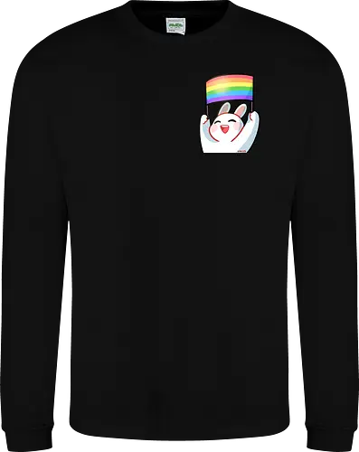 Bunnie Pride - bunny, pride, liebe, beauty, diversity, cute, positive, comic, affirmation, rainbow - Sweatshirt