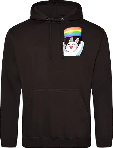 Bunnie Pride - bunny, pride, liebe, beauty, diversity, cute, positive, comic, affirmation, rainbow - Standard Hoodie