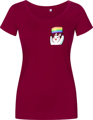 Bunnie Pride - bunny, pride, liebe, beauty, diversity, cute, positive, comic, affirmation, rainbow - Damen T-Shirt