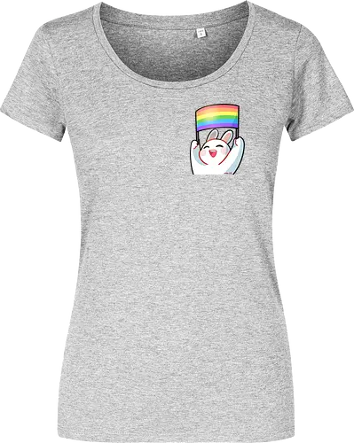 Bunnie Pride - bunny, pride, liebe, beauty, diversity, cute, positive, comic, affirmation, rainbow - Damen T-Shirt