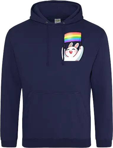 Bunnie Pride - bunny, pride, liebe, beauty, diversity, cute, positive, comic, affirmation, rainbow - Standard Hoodie