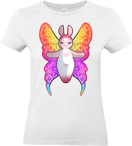 Be who you want to be - Butterfly - bunny, pride, liebe, beauty, embrace, diversity, cute, positive, comic, affirmation, Schmetterling - Standard T-Shirt (Frauen)