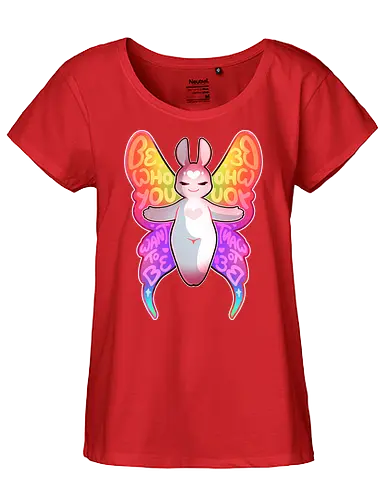 Be who you want to be - Butterfly - bunny, pride, liebe, beauty, embrace, diversity, cute, positive, comic, affirmation, Schmetterling - Fairtrade Girl Shirt