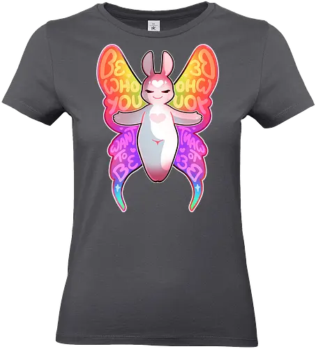 Be who you want to be - Butterfly - bunny, pride, liebe, beauty, embrace, diversity, cute, positive, comic, affirmation, Schmetterling - Standard T-Shirt (Frauen)