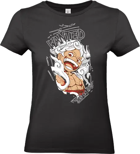  pirate: Joy Boy Awakened - Luffy Gear 5, Sun God Nika, Joy Boy, Pirate, anime, manga, fan art, t-shirt design, art print, Monkey D. Luffy, awakened, wanted dead or alive, cool anime art, geek art, stylish, transformation. - Standard T-Shirt (Frauen)