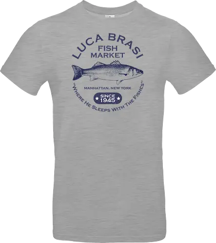 Luca Brasi Fish Market - Since 1945  - retro, vintage, vito corleone, 70s movies, classic movies, movie, the godfather, 70s, coppola, corleone, cult classic, cult movies, film, gangster, mafia - Standard T-Shirt