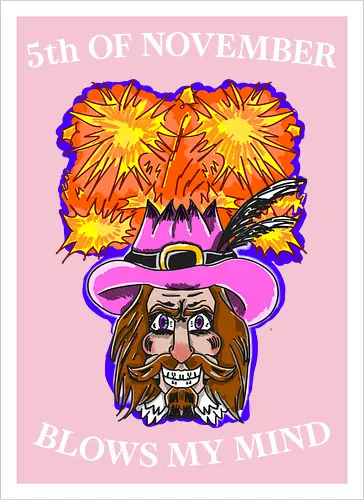 5. November Lustige Feier Guy Fawkes Bonfire Night